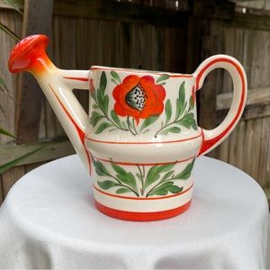 Erphila Vintage Watering Can Orange Poppy Flowers